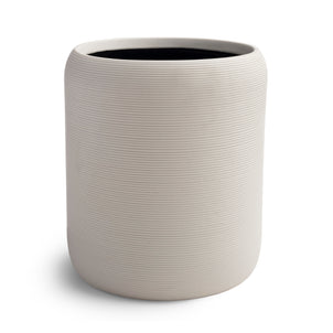 Fillmore Bath Accessories Ivory/Black|Waste Basket