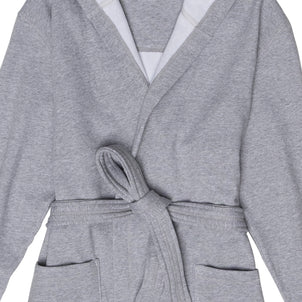 Jersey Knit Hooded Robes Grey|customizer