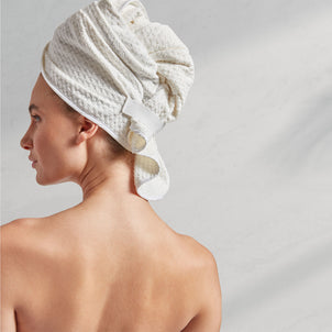 White company hair towel 2025
