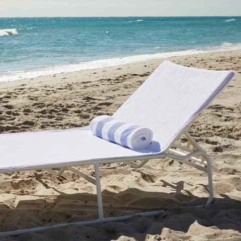 Kassatex Cabana Stripe Beach Towel - Aqua
