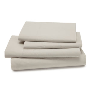 Lorimer Washed Percale Sheet Set Oatmeal|Twin