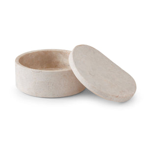 Limestone Bath Accessories Beige|Cotton Jar