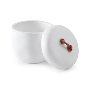 Montecito Bath Accessories White|Cotton Jar
