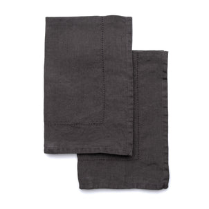 Linen Napkins - Set of 2 Charcoal (tabletop)|customizer