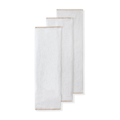 Kassatex Newbury Kitchen Towels, Set of Three at Air Supply Blush Coral