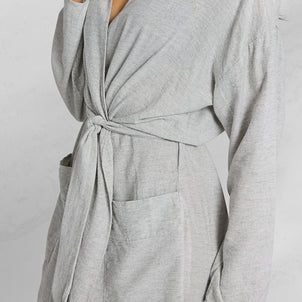 Relaxed Flannel Robe Grey