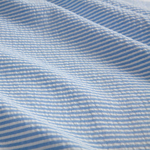 Seersucker Stripe Duvet Blue (Seersucker)