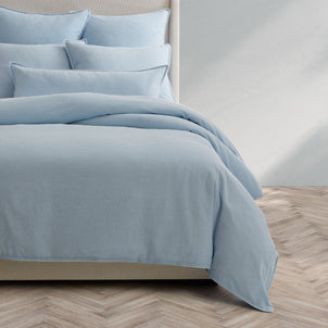 Seersucker Stripe Duvet Blue (Seersucker)