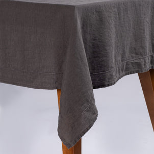 Linen Tablecloth Charcoal (tabletop)