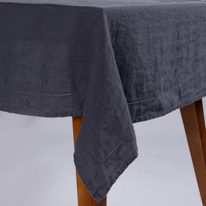 Linen Tablecloth Indigo Blue (tabletop)