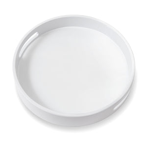 Round Lacca Nesting Trays White/White|Large