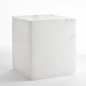 Alabaster Bath Accessories White|Waste Basket