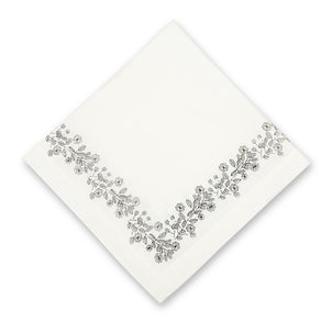 Art-chives Rose Bush Napkin, Set of 4 Grey