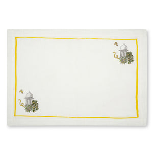 Art-chives Wild Indian Garden Placemat, Set of 4 Yellow