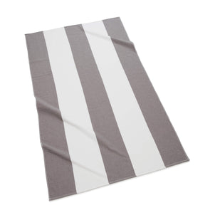Block Stripe Fouta Beach Towels charcoal