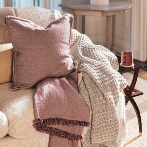 Brentwood Cotton-Wool Throw Pillows Burgundy (Brentwood)