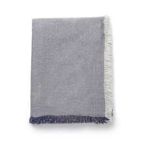 Brentwood Cotton-Wool Throw Indigo Blue|customizer