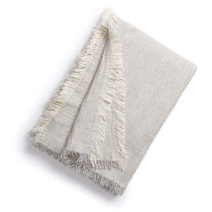 Brentwood Cotton-Wool Throw Linen