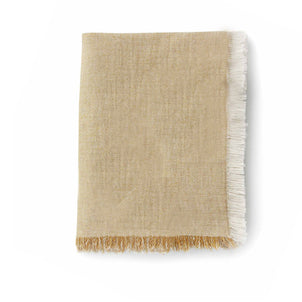 Brentwood Cotton-Wool Throw Mustard (Brentwood)|customizer