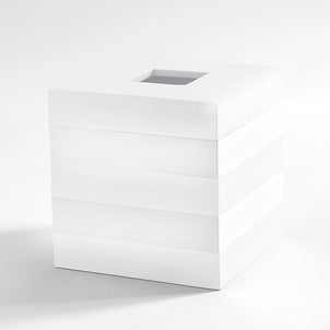 Cabana White Bath Accessories White|Tissue Holder