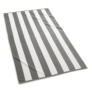 Cabana Stripe Beach Towels Grey|customizer