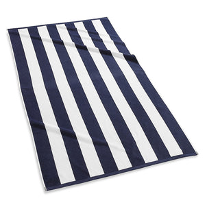 Cabana Stripe Beach Towels Navy (Cabana)|customizer