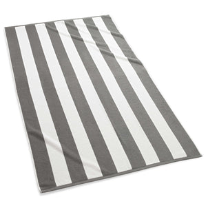 Cabana Stripe Beach Towels Grey