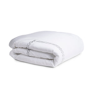 Catena Embroidered Percale Duvet Silver