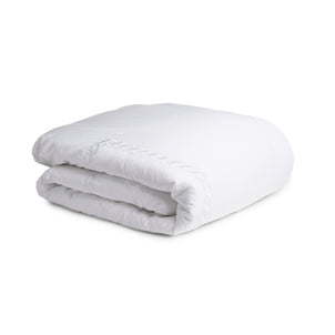 Catena Embroidered Percale Duvet White