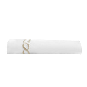 Catena Embroidered Flat Sheet Taupe