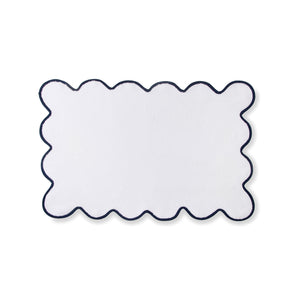 Chairish Bath Mats White / Navy