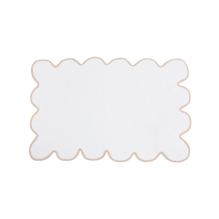 Kassatex Chairish Bath Mats - White / Sand / 22 x 34