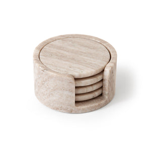 Duro Coasters, Set of 4 Beige Marble