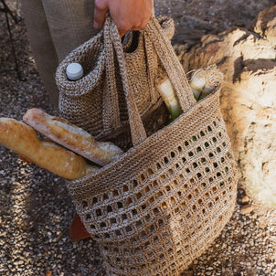 Farmer's Market Tote Bianco|Mini