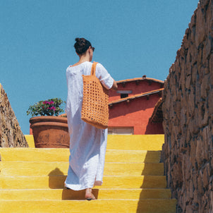 Farmer's Market Tote Papaya|Jumbo