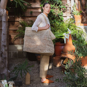 Farmer's Market Tote Bianco|Jumbo