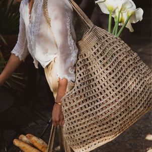 Farmer's Market Tote Bianco|Jumbo
