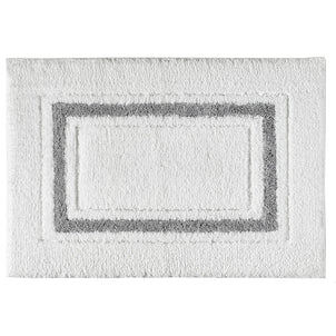 Framed Stripe Bath Rugs Charcoal