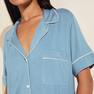 Eberjey Gisele Short PJ Set Blue Shadow / Blush