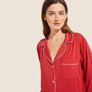 Eberjey Gisele Sleepshirt Haute Red / Bone