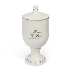 Le Bain Bath Accessories White|Large Canister