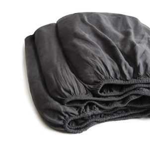 Linen - Bamboo Fitted Sheet Coal
