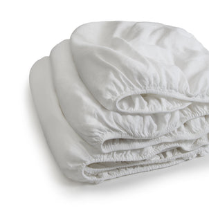 Linen - Bamboo Fitted Sheet White