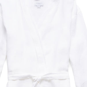 Women's Linen-Bamboo Robes White|customizer