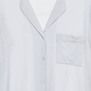 Eberjey Gisele Long PJ Set Water Blue / White|customizer