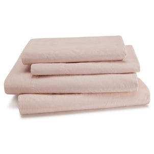 Lorimer Washed Percale Sheet Set Dusty Rose|King
