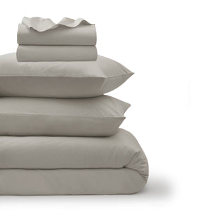 Lorimer Washed Percale Bedding Bundle Dolphin Grey|Twin