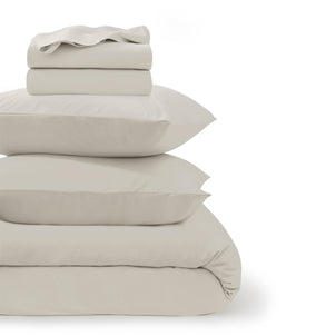 Lorimer Washed Percale Bedding Bundle Oatmeal|King
