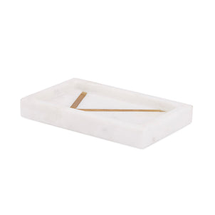 Marble Brass Bath Accessories White|Soap Dish