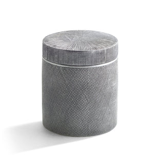 Mesh Bath Accessories Grey|Cotton Jar